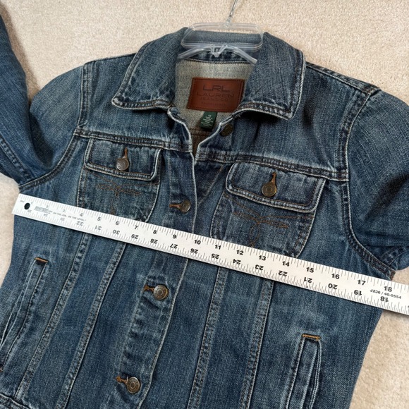 Lauren Ralph Lauren Jeans Co Womens Medium Denim Jean Jacket Blue Classic Fit - Picture 6 of 6